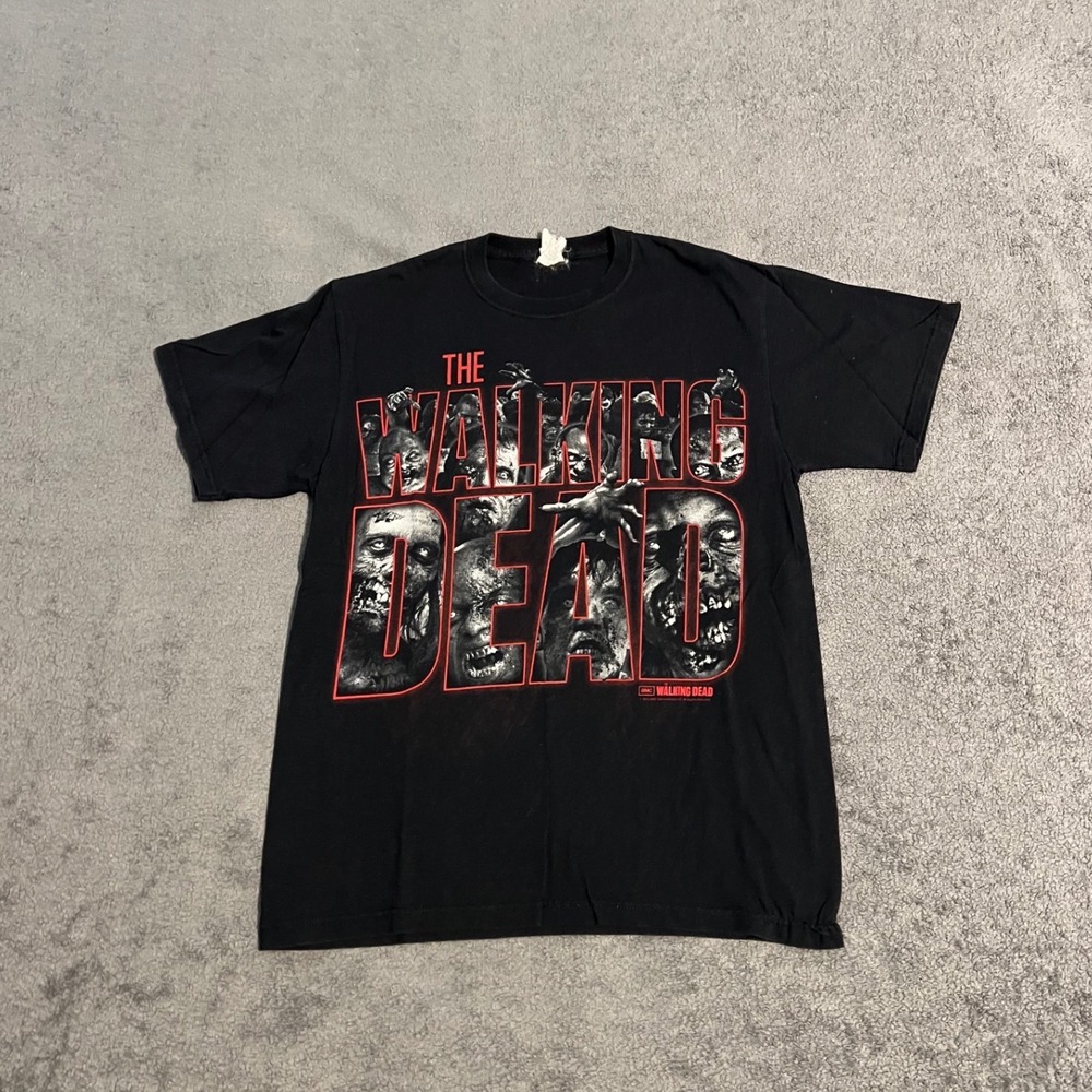 The Walking Dead AMC Zombie Graphic T-Shirt Mens Medium Black 2013 Horror TV Tee